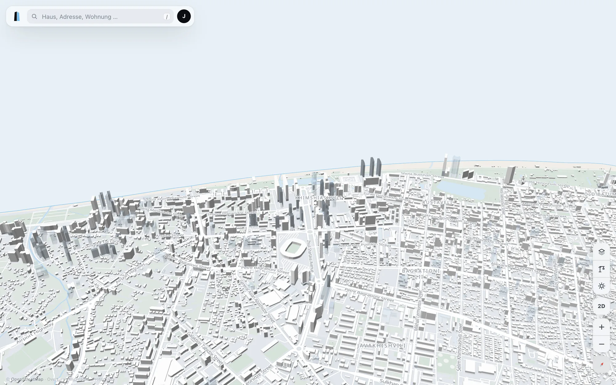 Otves Atlas: 3D-Karte von Batumi